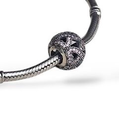 Kalp Sonsuzluk Model Gümüş Charm