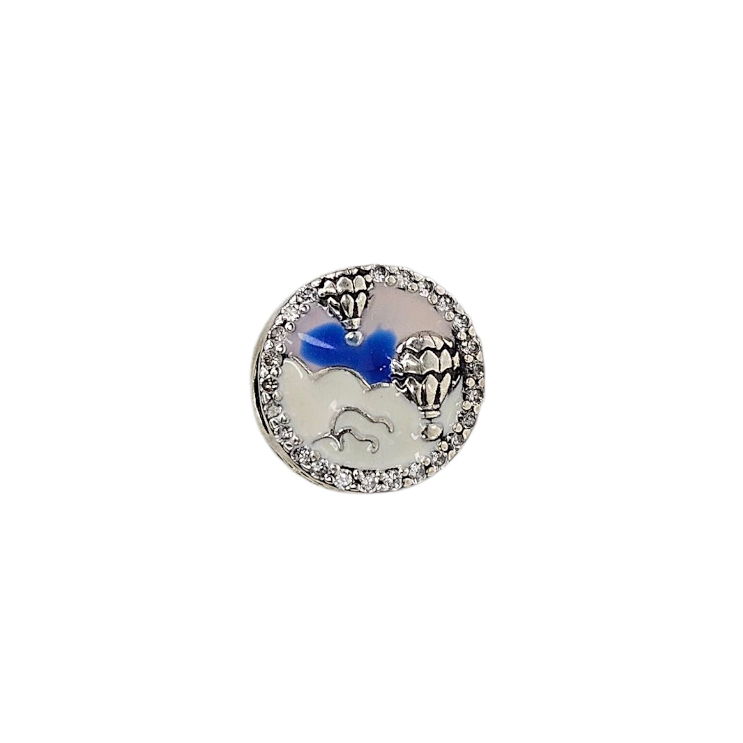 Uçan Balon Desen Gümüş Charm