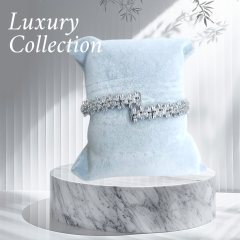 Taşlı Lüks Gümüş Bileklik