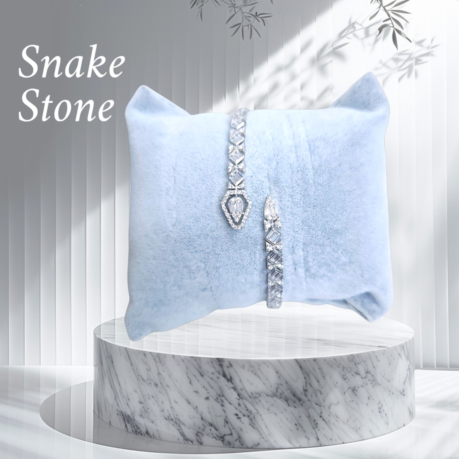 Taşlı Kelepçe Gümüş Bileklik