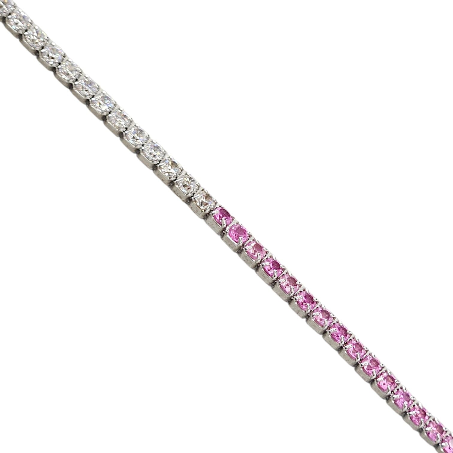 2 mm Çift Renk Su Yolu Gümüş Bileklik - 19 cm