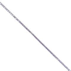 2 mm Mor Renk Su Yolu Gümüş Bileklik - 19 cm
