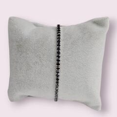 Siyah Renk Lastikli Gümüş Su Yolu Bileklik