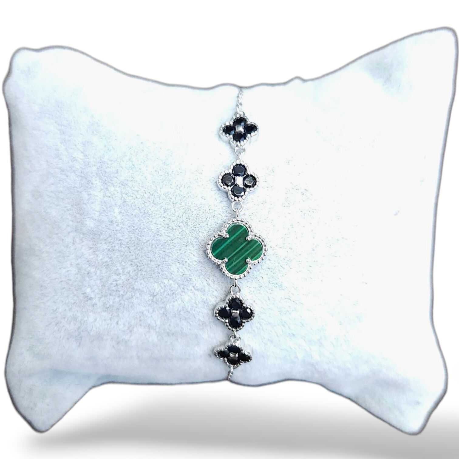 Yeşil-Siyah Yonca Model Bileklik