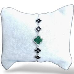 Yeşil-Siyah Yonca Model Bileklik