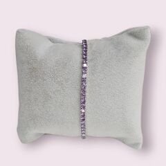 Mor Renk Lastikli Gümüş Su Yolu Bileklik