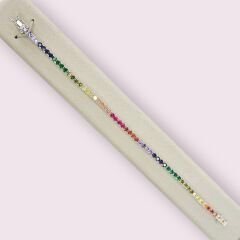 3 mm Renkli Su yolu Bileklik - 18 cm