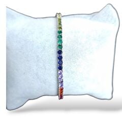 3 mm Renkli Su yolu Bileklik - 18 cm