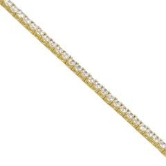 14K Altın Kaplama 2.5 mm Gümüş Su Yolu Bileklik-18 CM