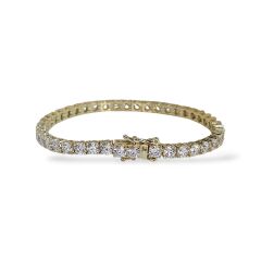 14K Altın Kaplama 2.5 mm Gümüş Su Yolu Bileklik-18 CM
