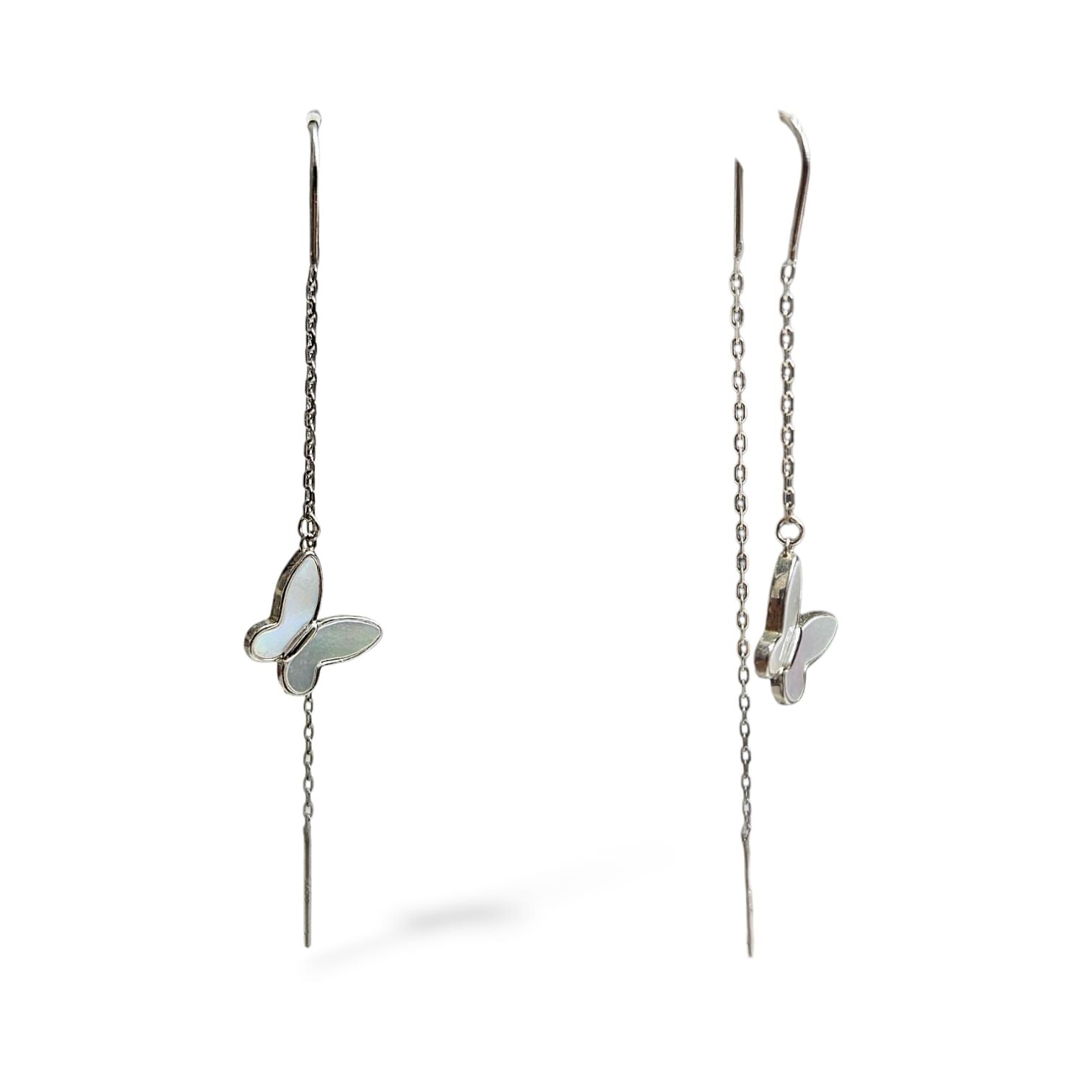 Sedef Kelebek Tek Sallantılı Küpe