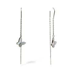 Sedef Kelebek Tek Sallantılı Küpe