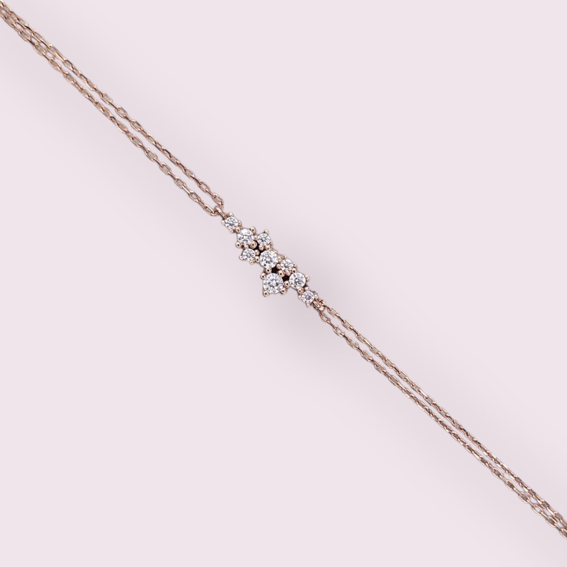 Kristal Zirkon Taşlı Minimal Gümüş Bileklik