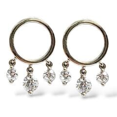 Taşlı Gümüş Küpe