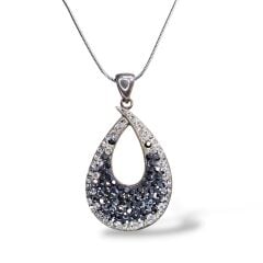 Taşlı Abiye Gümüş Kolye