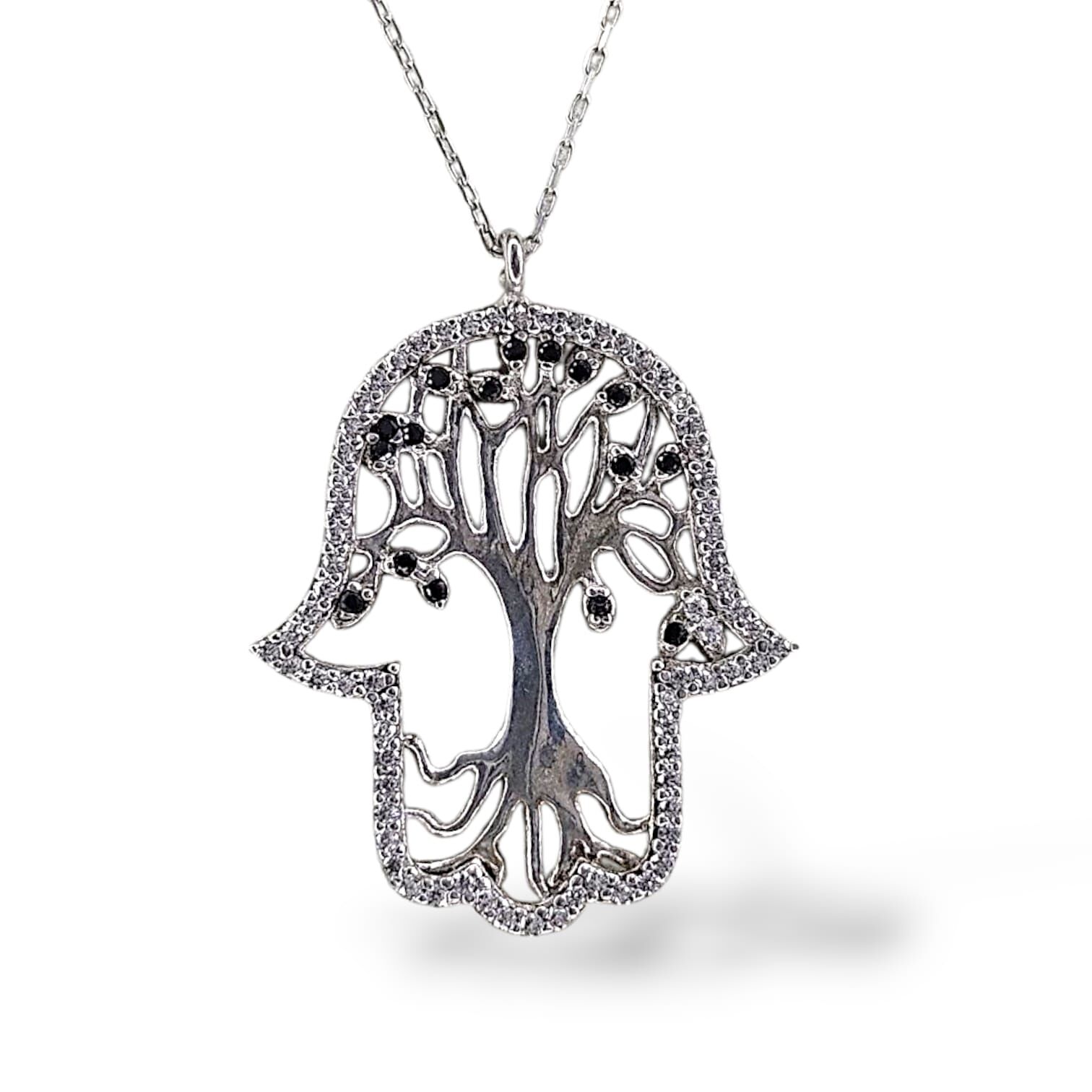 Hayat Ağacı Fatma Ananın Eli Gümüş Kolye