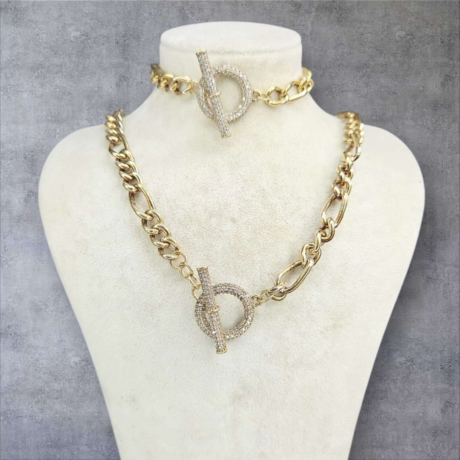 Gold Lüks Kolye Bileklik