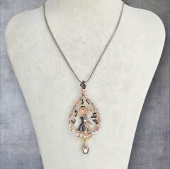 3 boyutlu Hikayeli Gümüş Kolye