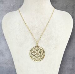 Daire farklı form Gold Kolye