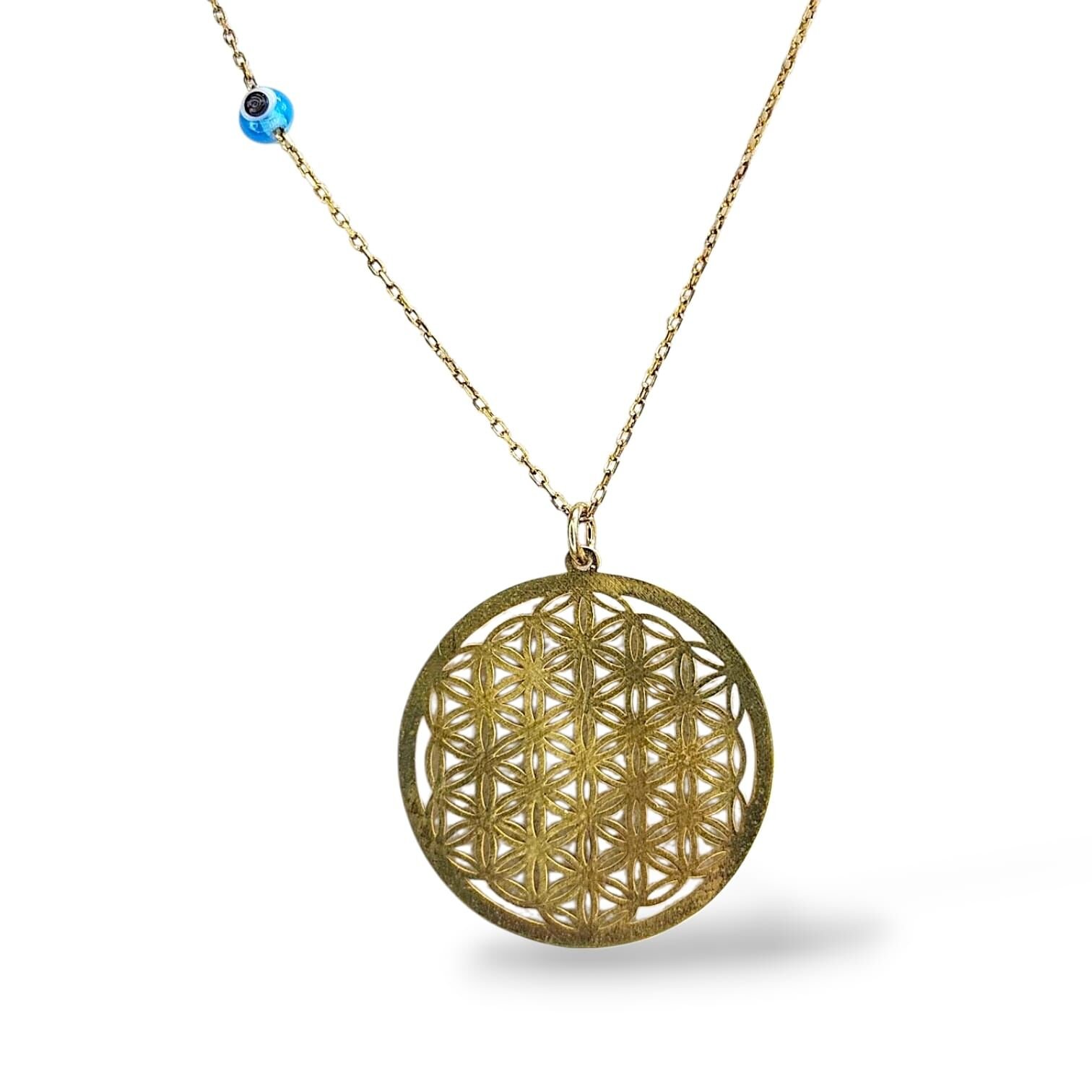 Daire Farklı Form Gold Kolye