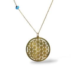 Daire Farklı Form Gold Kolye