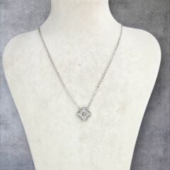 Yonca Taşlı Gümüş Kolye