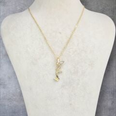 Üçlü Kelebek Gold Kolye