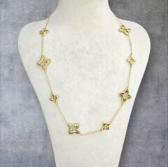 8 Yıldızlı Gold Kolye