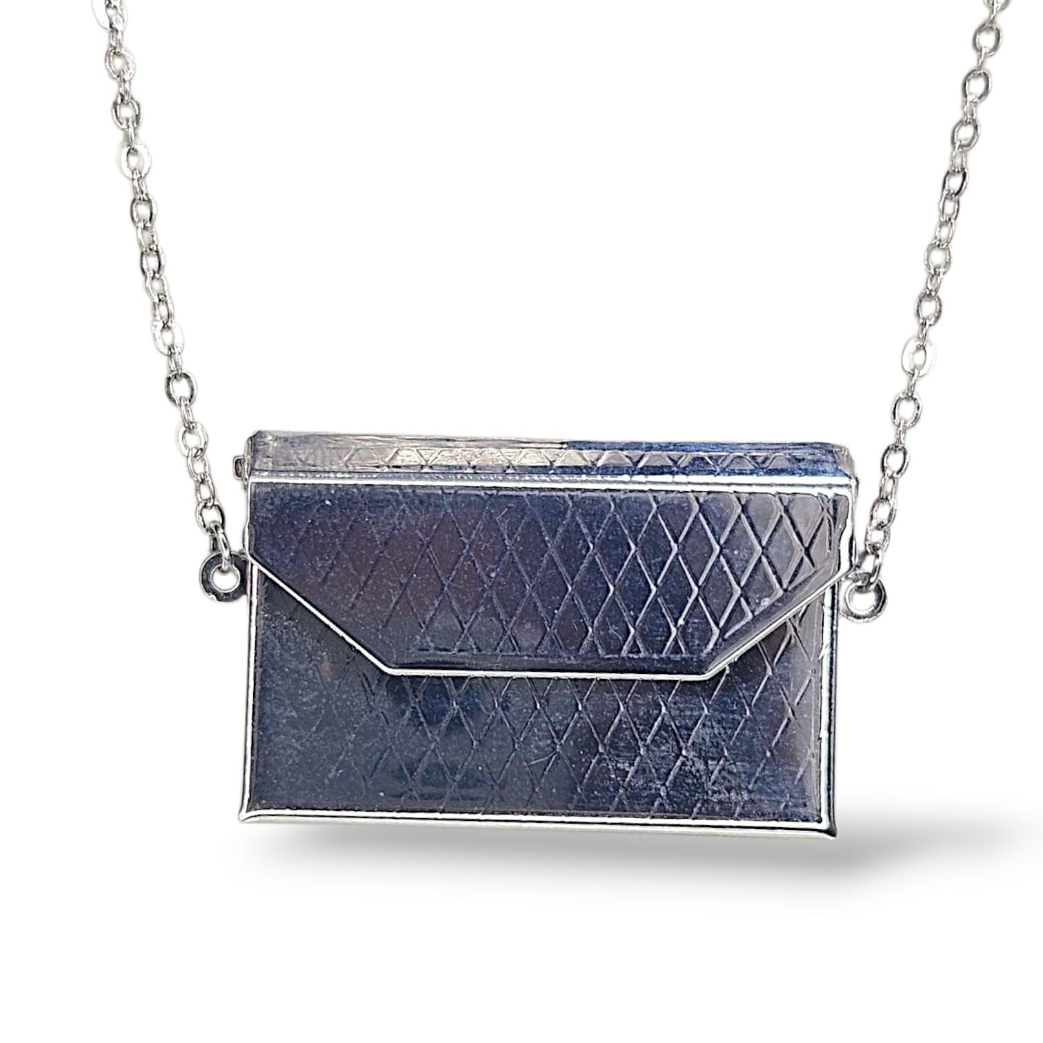 Özel Tasarım Mektup- Asansörlü Zincir Gümüş Kolye