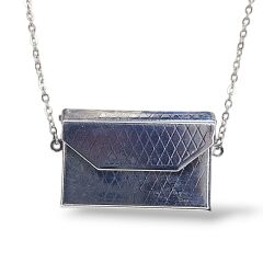 Özel Tasarım Mektup- Asansörlü Zincir Gümüş Kolye