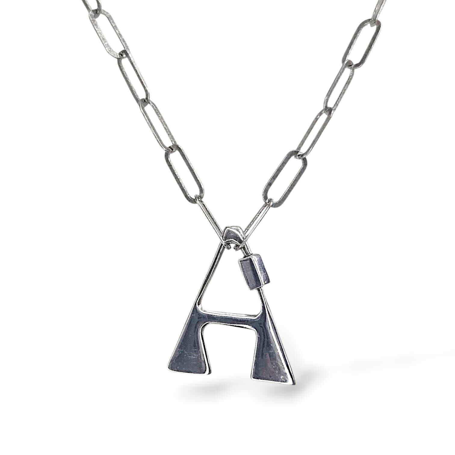 A Harfi Tasarım Gümüş Kolye