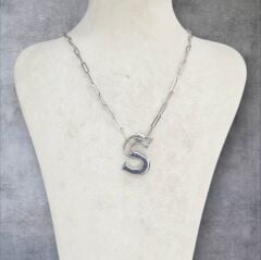 S Harfi Tasarım Gümüş Kolye