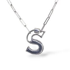 S Harfi Tasarım Gümüş Kolye