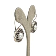 İnci Detay Gümüş Küpe