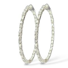 Çift Taraflı Taşlı Halka Küpe