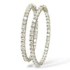 Çift Taraflı Taşlı Halka Küpe