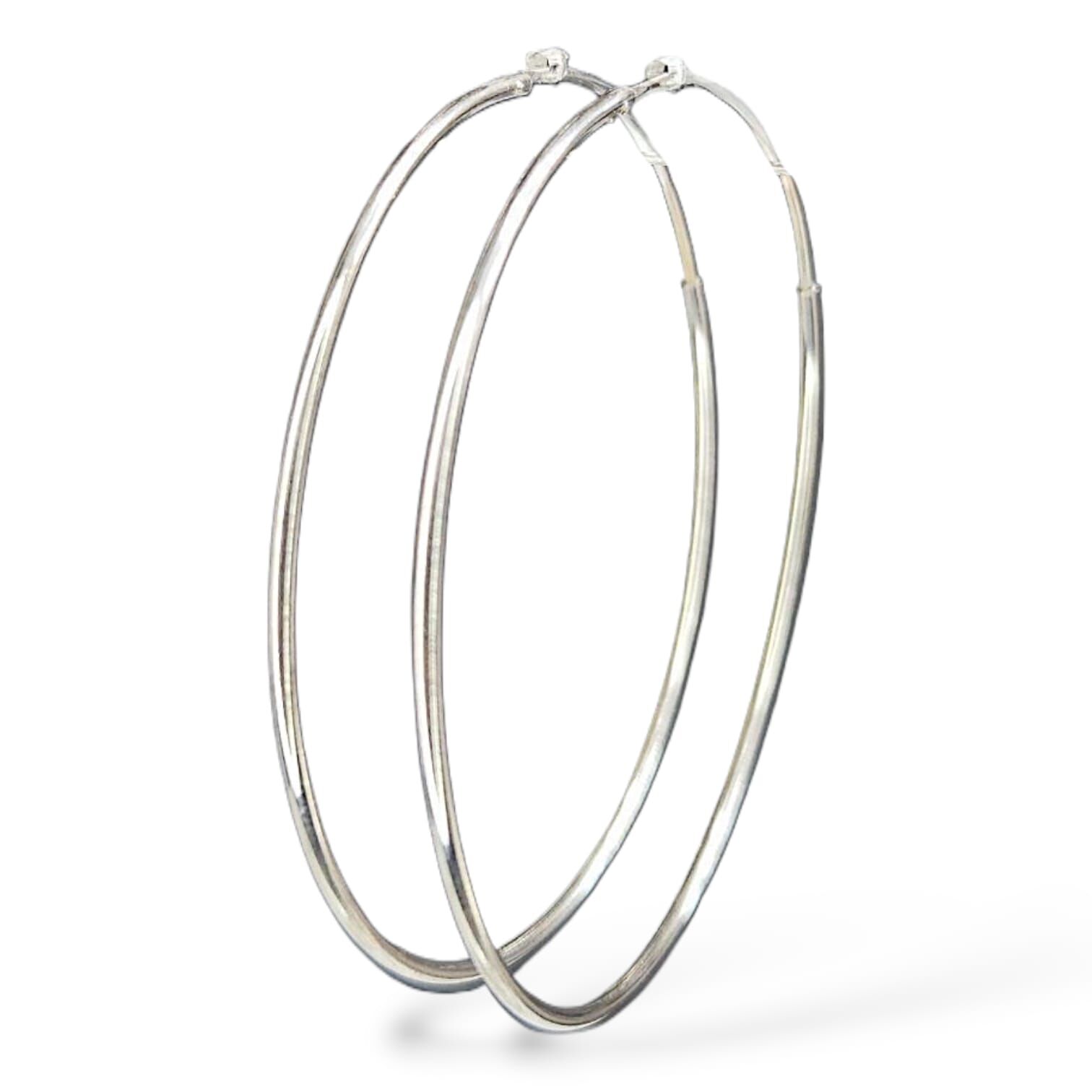 İnce Gümüş Halka Küpe