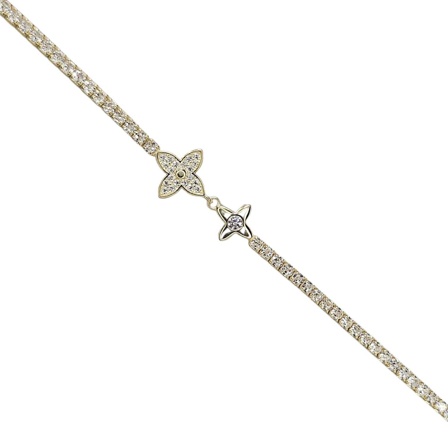 Yıldız model Taşlı Gold Bileklik