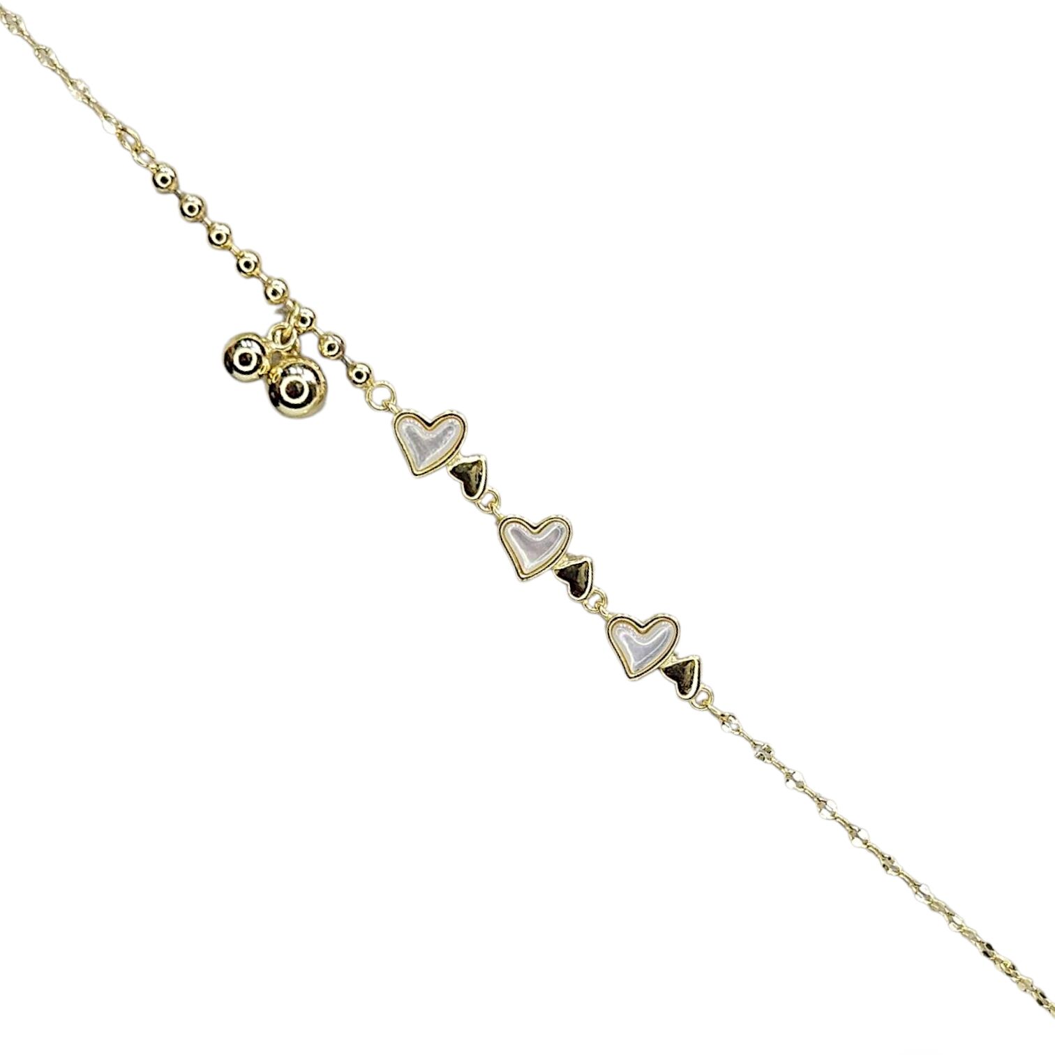 Kalpli Sedef Gold Bileklik