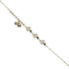 Kalpli Sedef Gold Bileklik