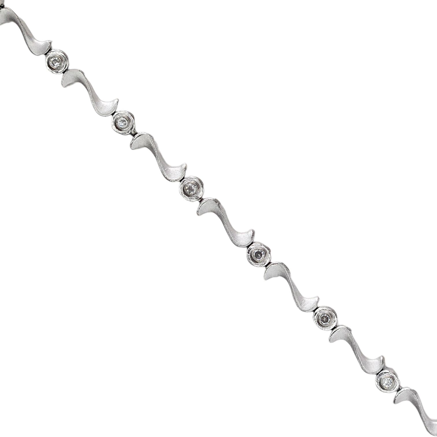 Taşlı Mat Gümüş Bileklik