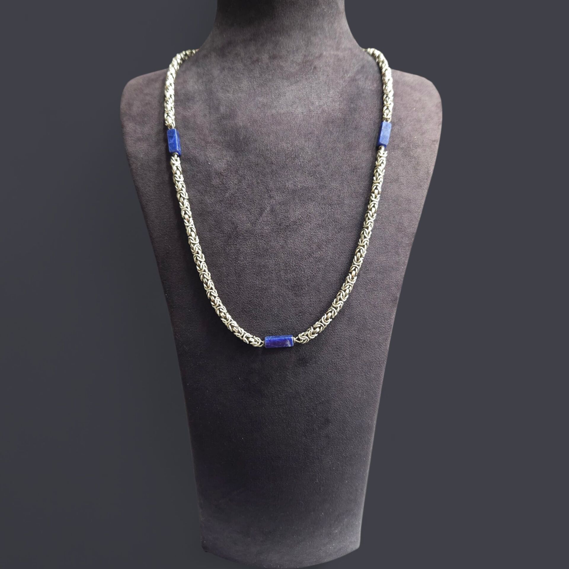 60 cm Erkek Gümüş Kral Kolye