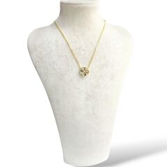Yonca Kalem Model Gold Kolye