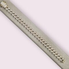 14K Altın Kaplama Gurmet Gümüş Bileklik- 18cm