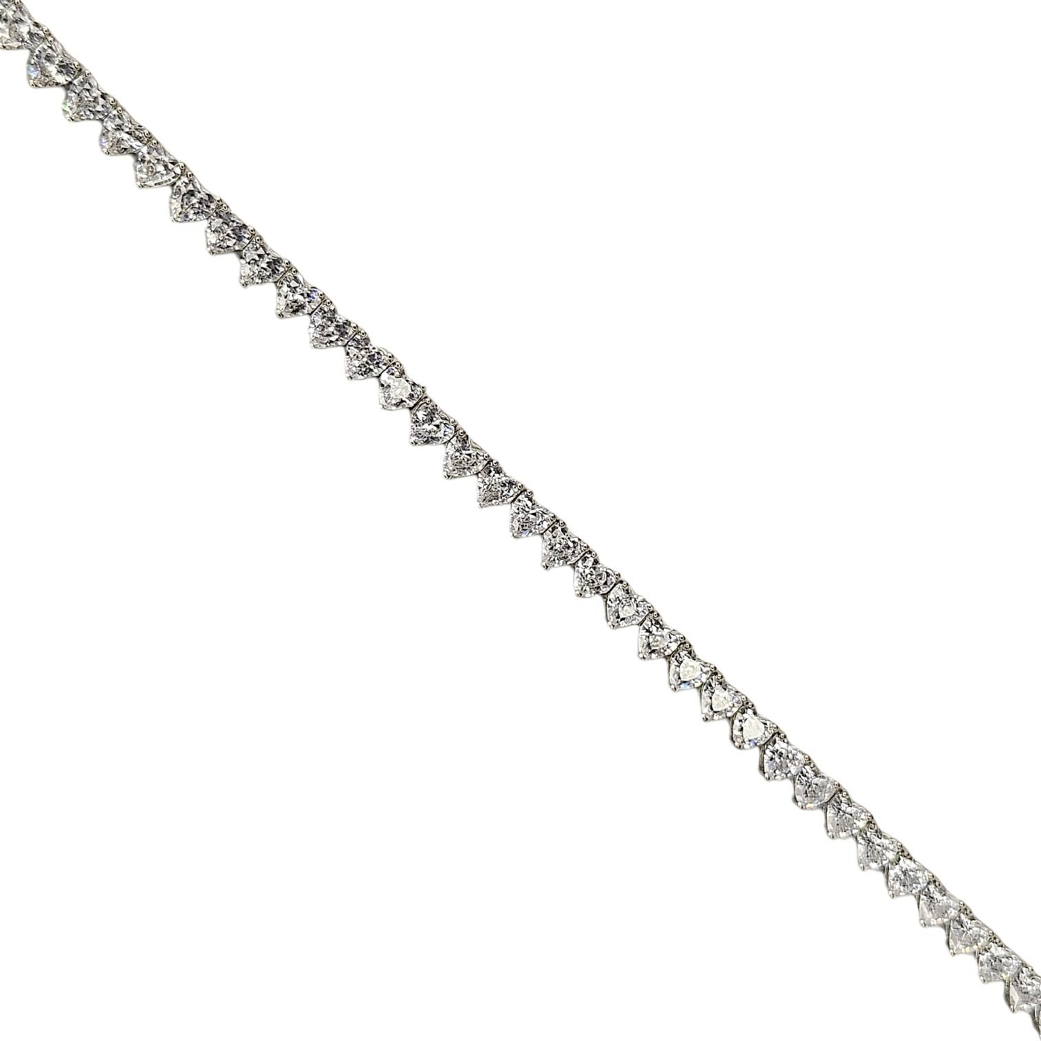 Kalp Kesim Gümüş Su Yolu Bileklik- 18 cm