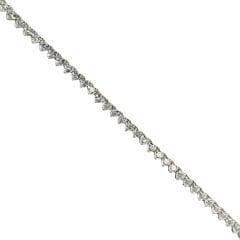 Kalp Kesim Gümüş Su Yolu Bileklik- 18 cm