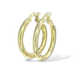 İnce Bombeli Gold Halka Küpe