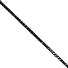 2.5 mm Siyah Taşlı Gümüş Su Yolu Bileklik
