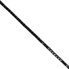 2.5 mm Siyah Taşlı Gümüş Su Yolu Bileklik
