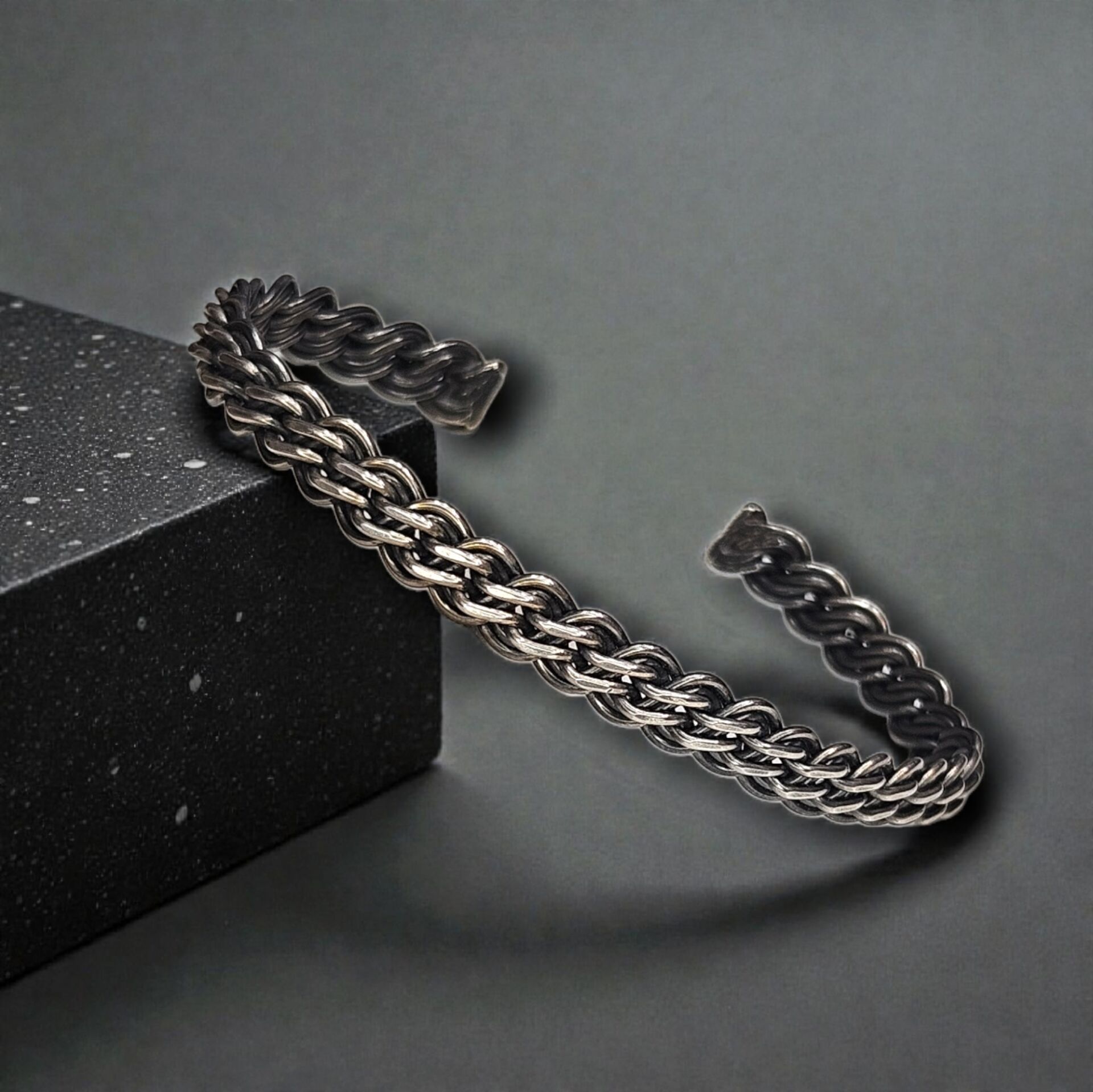 Erkek Gümüş Kelepçe Bileklik